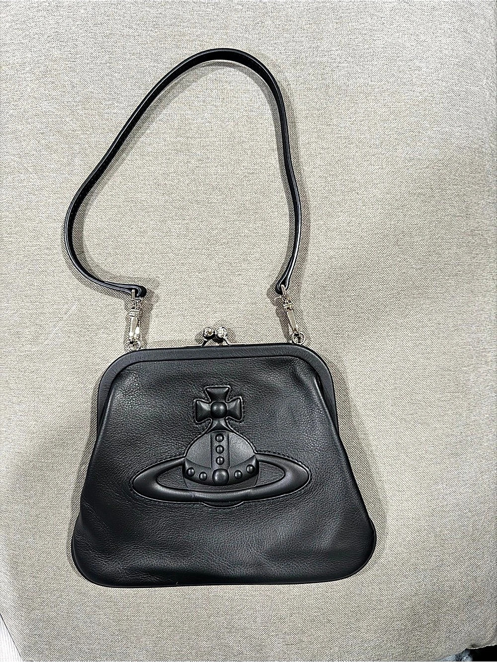 Vivienne Westwood Granny Frame Purse Black Shoulder Bag